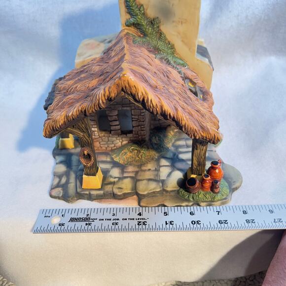 Grandeur Noel 2001 Bethlehem Villag 2 Story House O'Well Porcelain Light NOT Inc - Picture 11 of 14